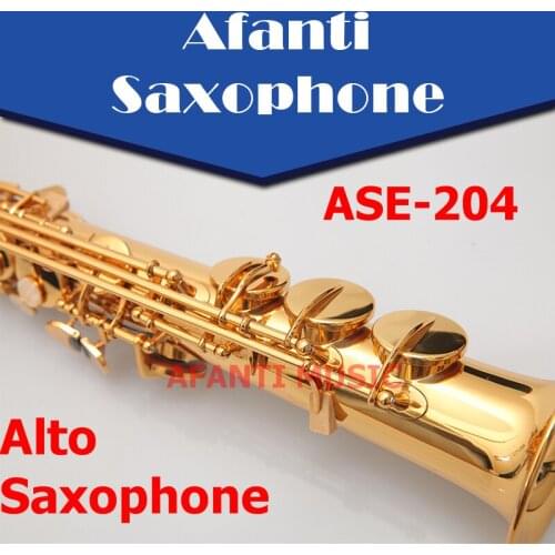 Afanti Music Bb tone / Brass body / Glod finish Soprano Saxophone (ASE-204)