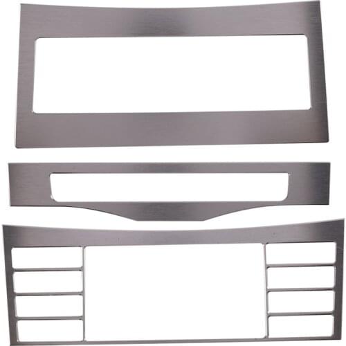 Car Styling Center Console Air Conditioning CD Button Frame Decoration Sticker Trim for Mercedes Benz E Class W212 2009-15