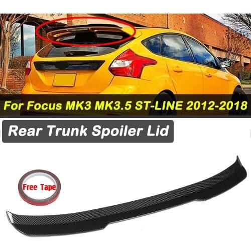 Car Rear Trunk Spoiler Extension Lip For Ford Focus MK3 MK3.5 ST-LINE 2012-2013 2015 2016 2017 2018 Car Rear Roof Lip Spoiler