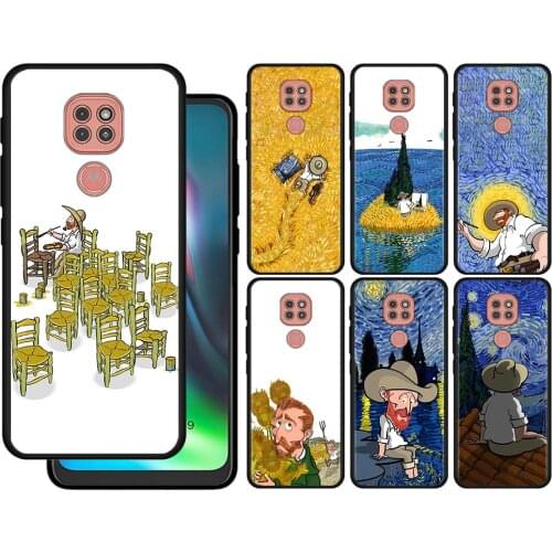 Artist Van Goghs life Case For Motorola G30 G10 G9 G8 G Edge Play Plus Power Lite Stylus One Fusion Hyper 5G E6s Cover Shell