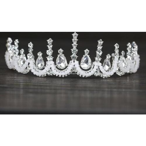 Luxury Rhinestone Bridal Tiaras Crown Baroque Crystal Diadem for Bride Headbands Wedding Hair Jewelry Dress Accessories ML