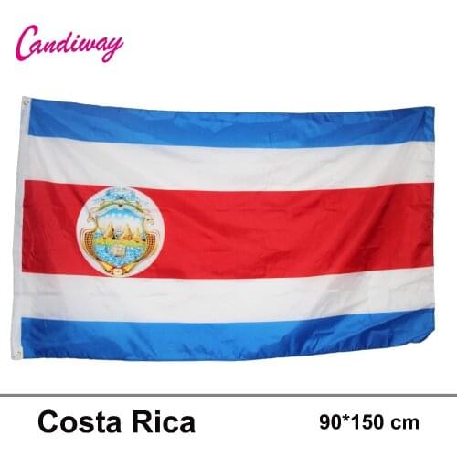 COSTA RICA STATE INTERNATIONAL WORLD COUNTRY POLYESTER FLAG 3 X 5 Feet CR lifting flag Events Party Costarica Costa Rican flag