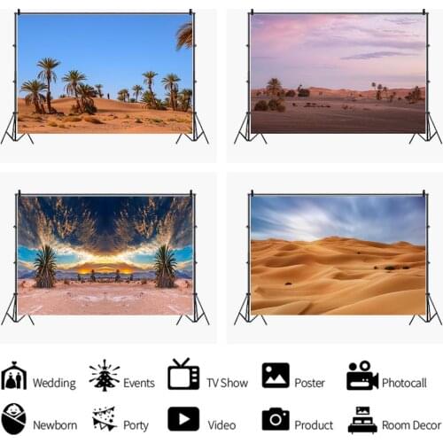 Sunset Over The Dunes In The Vast Desert Area Backdrops Photographic Photo Background Photography Studio Props Photocall