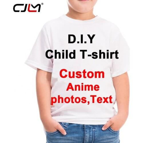 CJLM 3D Print Custom T-shirt For Children Personalized Birthday Party Designed Yourself Boy Girl Clothes DIY Anime dropship