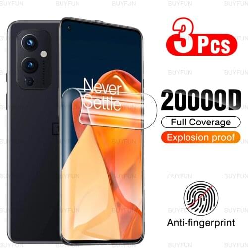 For Oneplus 9 3pcs full cover front HD hydrogel film for oneplus 9 R Pro for oneplus 8 T Pro 7 T 7T Pro safety protective film
