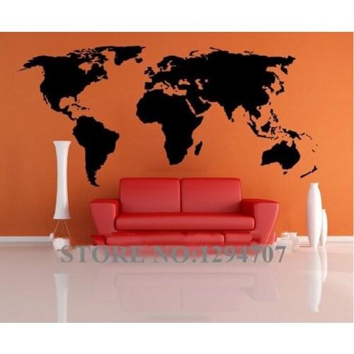 HOT 1 PCSHUGE 200x90cm CCR1103 Big Global World Map Atlas Vinyl Wall Art Decal Sticker