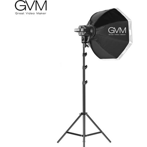 GVM P80S-2 Photography Studio Lighting Kit with 80W 5600K CRI 97+ Stepless Dimmable Fresnel LED Video Light + 22 Inches Softbox