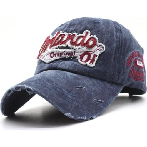 Baseball Cap Caps Washed and Distressed Letter Embroidery Curved Edge Caps Couple Caps dad hats trucker hat Denim Casual