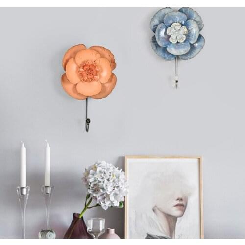 Chinese Style Hook Creative Fitting Room Petal Decoration Hook Porch Door Wall Hanging Coat Hook Iron Single Hook