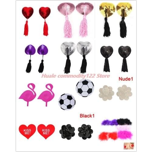 Hot Wholesale Black Heart Shape Nipple Covers Pads Patches Self Adhesive Disposable Breast Sticker Sexy Nipple Cover Pads