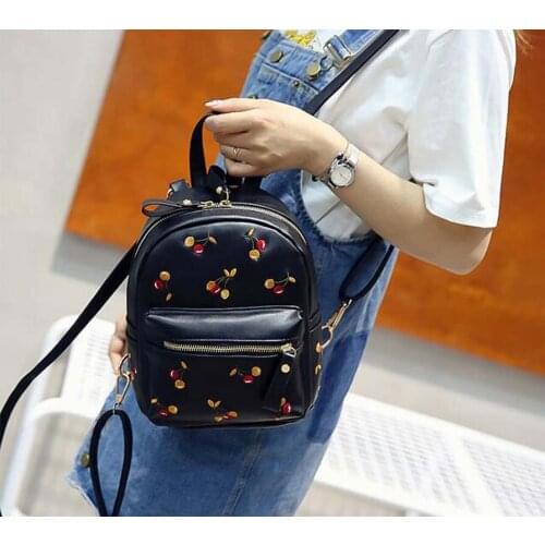 Hot Sale 2021 New Style Fashion Pu Leather Small Backpack Womens High Quality Double Shoulder Bags Casual Cosmetic Bag