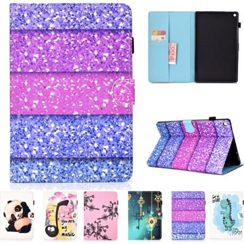 Cute Cartoon Case For Amazon Kindle Fire HD 10 2017 7th Tablet with Alexa 10.1" Cover For Fire HD 10 2015 5th Funda Shell Coque