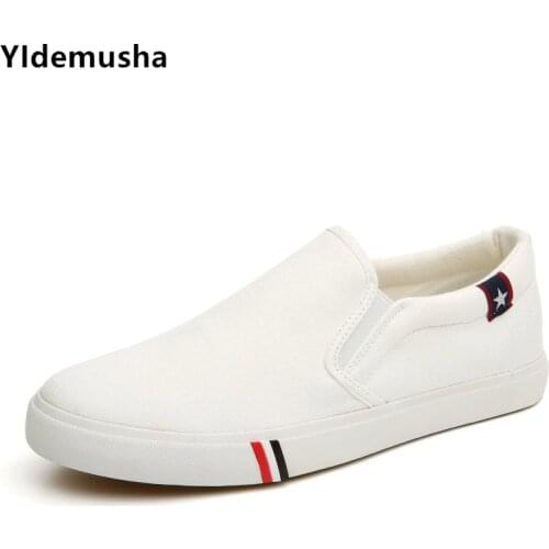 YIdemusha 2020 New Unisex men Vulcanize Shoes Summer Breathable Trainers Casual Shoes Cheap White Canvas Platform Shoes Sneakers