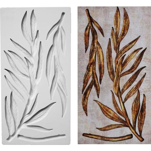 New Baking Tools Branches Leaves Plants Chocolate Mold Fondant Chocolate Cake Silicone Mold Moldes D Silicona Para Fondant