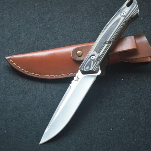 New Outdoor Tactical Pocket Knife 7cr13mov Fixed Blade G10 Handle Camping Survival Portable Tool Hunt Fishing EDC Military Knife