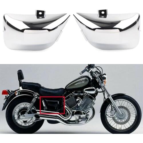 2pcs Motorcycle ABS Fairing Side Battery Cover Protection Cap For Yamaha Virago 400 500 535 XV400 XV500 XV535 Motor Accessories