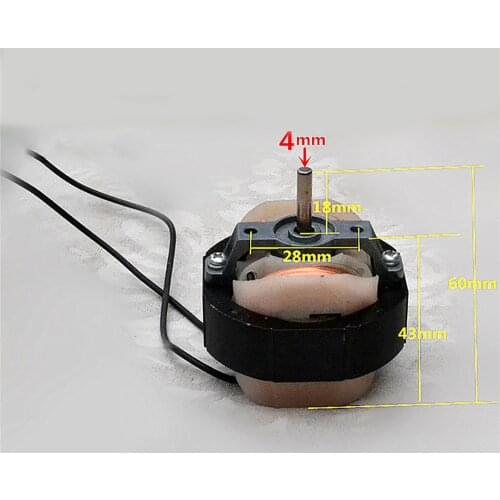 1pc 220V Pole Motor YJ58-16 Shaded Pole Asynchronous Motor for Ventilation Fan Heater Replacement Accessories