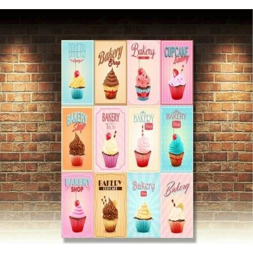 Retro Metal Tin Signs Happy Easter Vintage Donuts Plate Art Wall Decor Poster