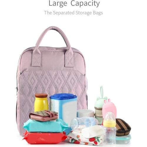 Nappy Backpack Bag Backpack Capacity Multi-function Waterproof Polyester Baby Clothes Diaper Nappy Bottle Travel Diaper Bags