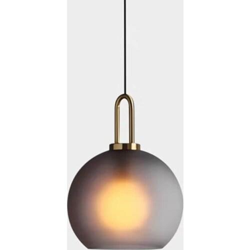 Modern Creative Designer Frosted Smoke Clear Glass Pendant Light Bedroom Living Room Dining Bar Hanging Lamps