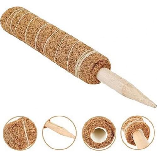 Plant Support Pole Stackable Durable Wooden Coir Moss Totem Pole for Indoor Plant