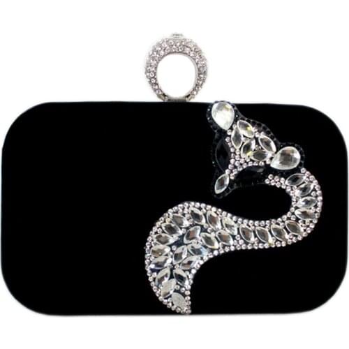 Rhinestones Women Clutch Bags Diamonds Finger Ring Ladies Fashion Evening Bags Crystal Wedding Bridal Handbags Purse Bags Holder