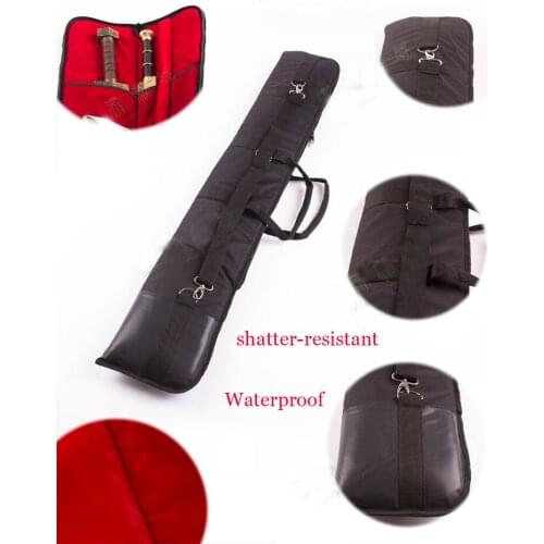 Top quality katana canvas bag kendo wooden bamboo sword knife bags warrior kung fu martial arts tai chi swords package