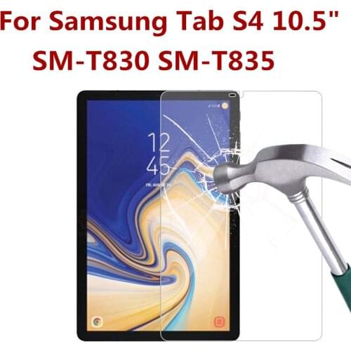 9H Tempered Glass For Samsung Galaxy Tab S4 10.5 Inch Screen Protector T830 T835 Bubble Free Anti Fingerprint HD Protective Film