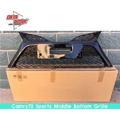 1Pcs/Set New Style Bumper Guard New Type Front Bumper Bumperlip Grille accessories Sports Bumper Grille For Camry 2018 Camry70