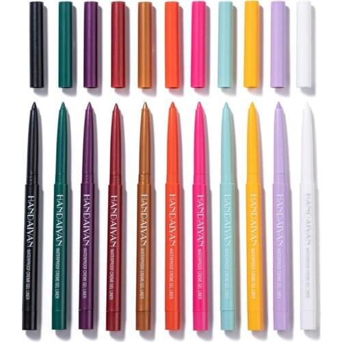 1Pcs Colourful Matte Eyeliner Colourful Pigment Long Lasting Waterproof Rotatable Eyeliner Pencil Fashion Eye Makeup Cosmetics