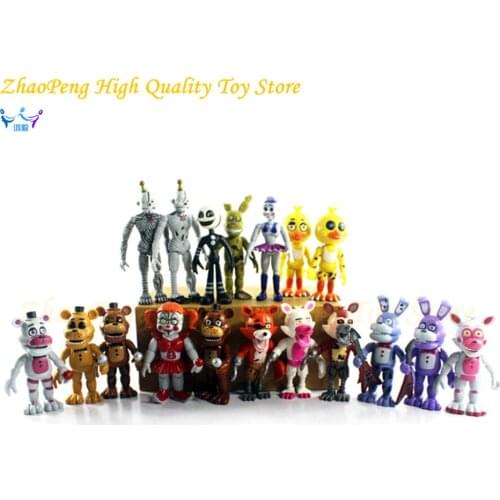 18Pcs/lot FNAF Five Nights Midnight Toy Bear Sister Location Circus Funtime Foxy Ballora Puppet Bonnie Action Figure kids toy