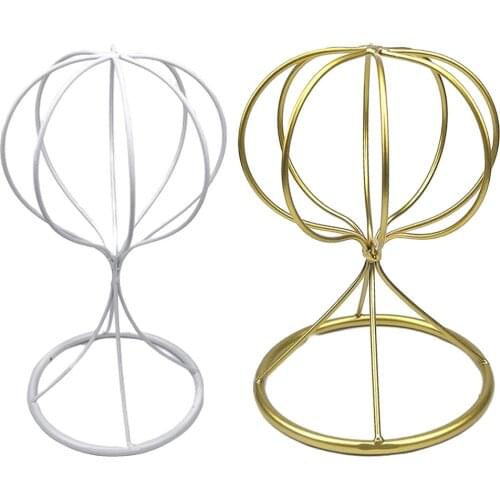 2pcs Countertop Wigs Hanger Metal Wire Hat Cap Helmet Holder 6.3inch Dia