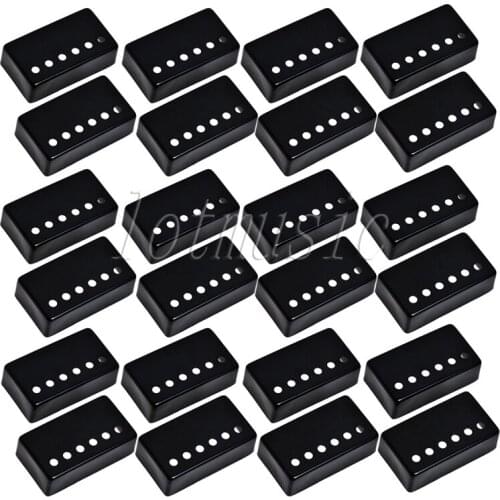 24Pcs Black Electric Guitar Humbucker Pickup Covers For Guitar Replacement 52mm Pole Space
