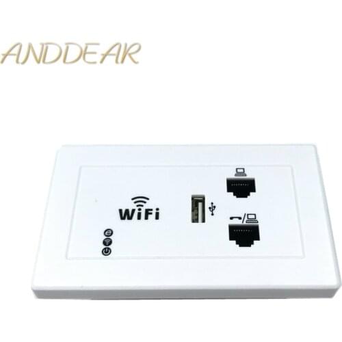 ANDDEAR White Wireless WiFi in Wall AP High Quality Hotel Rooms Wi-Fi Cover Mini Wall-mount AP Router Access Point