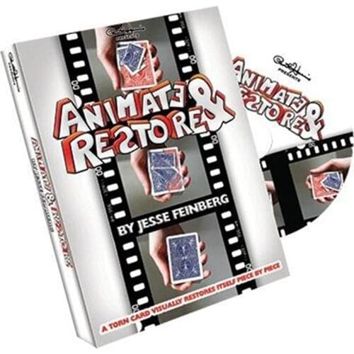 ANIMATE RESTORE (Gimmick and DVD) Card Magic Tricks Illusions Close up Magic Props Magician Torn Deck Restore