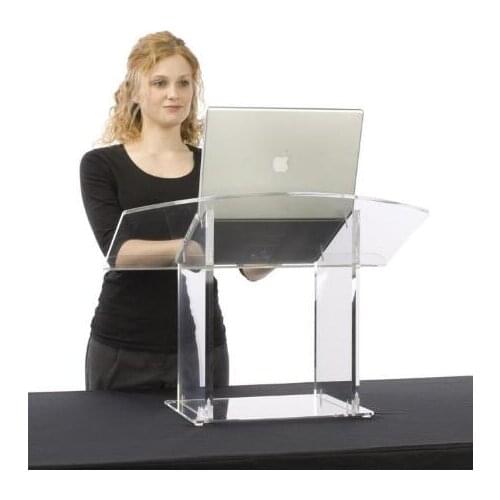 Free Shipping modern Customized Acrylic desktop lectern Acrylic Pulpit Tabletop Lectern Clear Plexiglas Podium