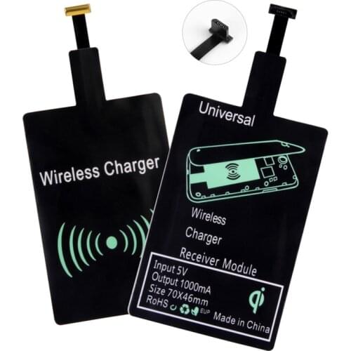 QI Wireless Charger Receiver For iPhone X XS 7 6s Plus Universal Wireless Charging Receiver for Android Micro USB Type-c Phone