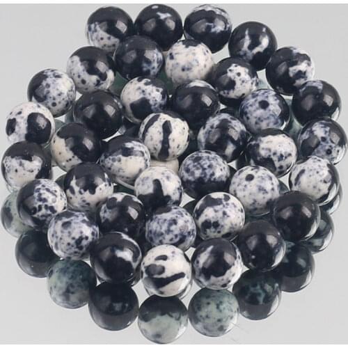 Natural Stone Black White Colorful Rain Jaspers Round Loose Beads for Jewelry Making DIY Woman Bracelet Necklace 4/6/8/10/12mm