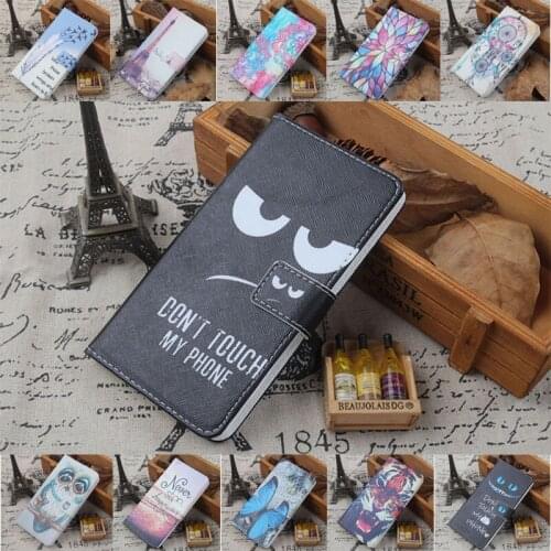 For Vivo U1 V15 Pro X27 Y89 Y91C iQOO Xiaomi Redmi 7 PU Painted flip cover slot phone case