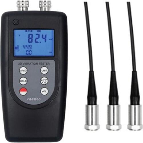 Digital VM-6380-3 Vibration Meter 3 Channel Portable Vibrometer Analyzer 3 Probe