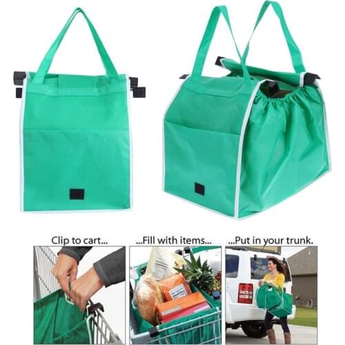 Eco-Friendly Foldable Reusable Shop Handbag Supermarket Thicken Trolley Shopping Cart Totes Portable Grocery Store Bags