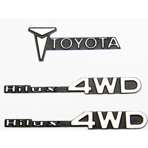 RC CAR Body Shell Metal LOGO STICKERS Fit For 1/10 Scale Rock Crawler Toys Truck Tamiya Hilux BRUISER Model Upgrade Accessories