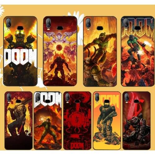 PENGHUWAN EWAU skull game Doom Bling Cute Phone Case For Samsung A10 A20 A30 A40 A50 A70 A71 A51 A6 A8 2018
