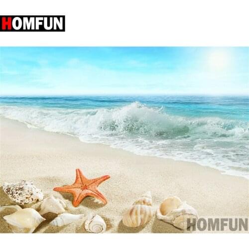 HOMFUN Full Square/Round Drill 5D DIY Diamond Painting "Shell conch" Embroidery Cross Stitch 5D Home Decor Gift A13894