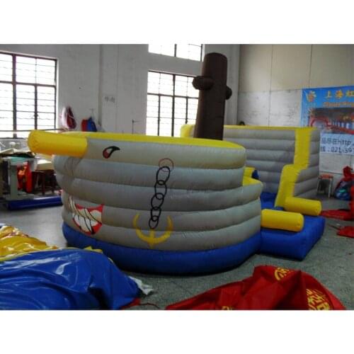 Inflatable pirate ship amusement park for kids