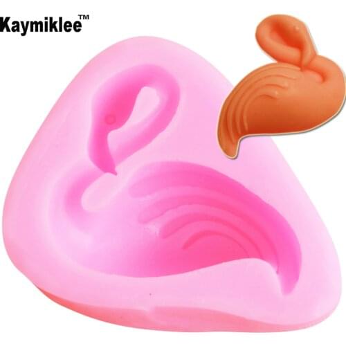 M2067 New arrival 3D Beautiful 3D Flamingo Fondant Silicone Mold, Candle Moulds, Sugar Craft Tools, Chocolate Moulds, Bake Ware