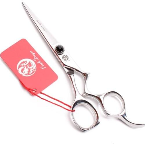 Z9016 5.5" Purple Dragon Silver Hairdressing Scissors 440C Haircut Scissors Cutting Scissors Thinning Shears Salon Hair Scissors