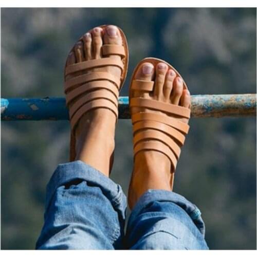 Flat with Beach Fashion Outside Womens Slippers Leisure Concise Soft Leather Summer Flip Flops Narrow Band Solid Womens Shoes