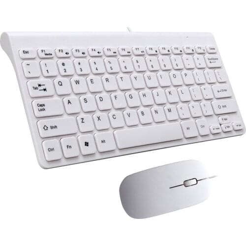 Wired 78 Key Keyboard Mouse Combo with 1.3meter Cable for Home Office White