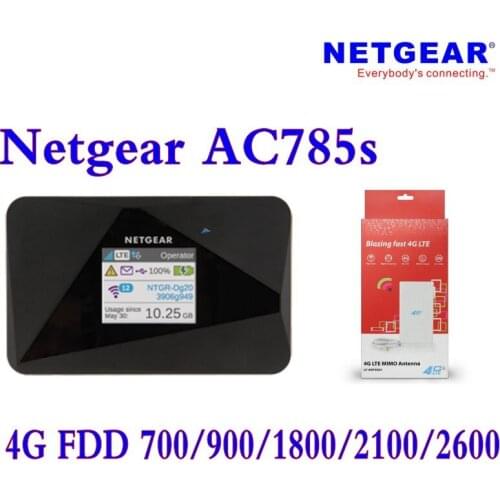 Unlocked netger 785s Aircard AC785s 4g lte router Mobile mifi dongle 4G LTE pocket wifi router plus 4g antenna 49dbi